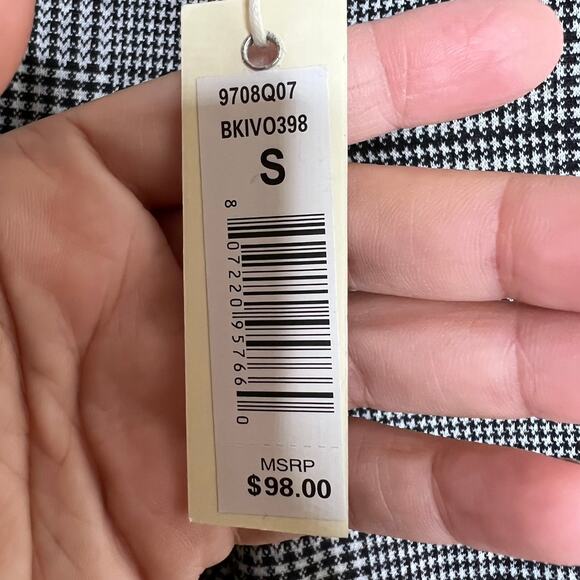 Max Studio Houndstooth Plaid Pull On Leggings NWT Size Small - Picture 12 of 13